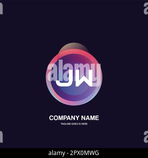 initial logo With Colorful Circle template vector Stock Vector