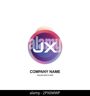 initial logo With Colorful Circle template vector Stock Vector