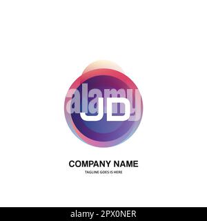 initial logo With Colorful Circle template vector Stock Vector