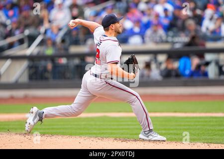 FLUSHING, NY - MAY 01: Atlanta Braves Catcher Chadwick Tromp (48