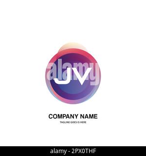 initial logo With Colorful Circle template vector Stock Vector
