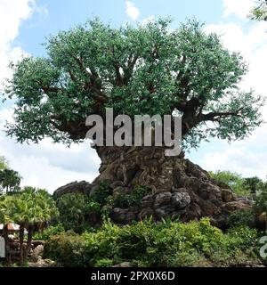 Orlando, FL USA -May 12, 2019:  The Tree of Life at Animal Kingdom at  Walt Disney World  in Orlando, Florida. Stock Photo