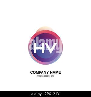 initial logo With Colorful Circle template vector Stock Vector