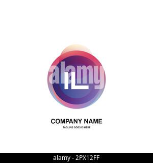 initial logo With Colorful Circle template vector Stock Vector