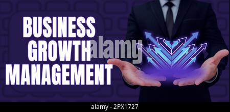 Conceptual caption Business Growth Management, Word Written on improving some measure of an enterprise success Stock Photo