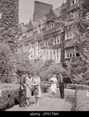 1950s 1960s YOUNG MEN AND WOMEN STUDENTS WALKING AND TALKING TOGETHER UNIVERSITY OF PENNSYLVANIA CAMPUS PHILADELPHIA PA USA - s12086 HAR001 HARS SATISFACTION FIVE HISTORY ARCHITECTURE CAMPUS FEMALES 5 COPY SPACE FRIENDSHIP FULL-LENGTH LADIES PERSONS INSPIRATION MALES IVY B&W GOALS TEMPTATION SUIT AND TIE STRUCTURE HAPPINESS HIGH ANGLE ADVENTURE DISCOVERY STYLES UNIVERSITIES AND NETWORKING EXTERIOR KNOWLEDGE LEADERSHIP PA IVY LEAGUE OPPORTUNITY HIGHER EDUCATION COMMONWEALTH CONNECTION KEYSTONE STATE STYLISH COLLEGES COOPERATION FASHIONS TOGETHERNESS BLACK AND WHITE CAUCASIAN ETHNICITY Stock Photo
