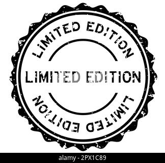 Grunge black limited edition word rubber seal stamp on white background ...