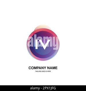 initial logo With Colorful Circle template vector Stock Vector