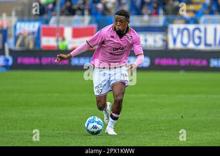 Como, Italy. 01st May, 2023. Palermo's Jeremie Broh during the Italian Serie BKT soccer match Como 1907 vs Palermo FC at the Comunale G. Sinigaglia stadium in Como, Italy, 1st of May 2023 Credit: Live Media Publishing Group/Alamy Live News Stock Photo