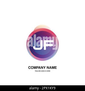 initial logo With Colorful Circle template vector Stock Vector