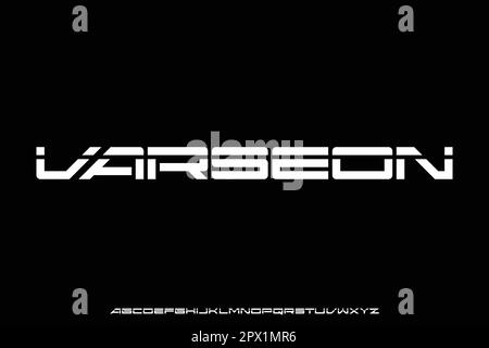 Modern futuristic extend display font vector Stock Vector