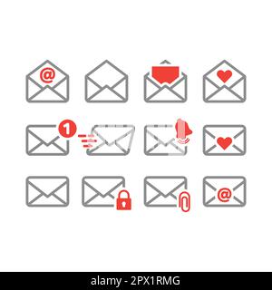 Red envelope open icon - Free red envelope icons