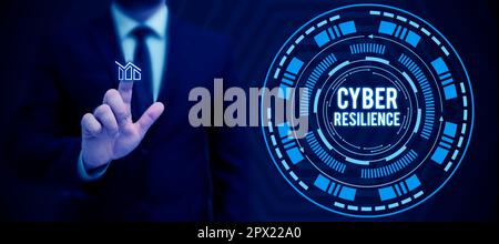 Conceptual display Cyber Resilience, Word Written on measure of how well an enterprise can manage a cyberattack Stock Photo