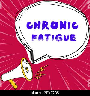 Text showing inspiration Chronic Fatigue, Business concept A disease or condition that lasts for longer time Stock Photo