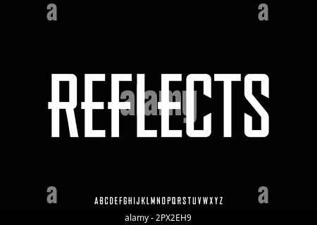 Unique strong condense display font vector Stock Vector