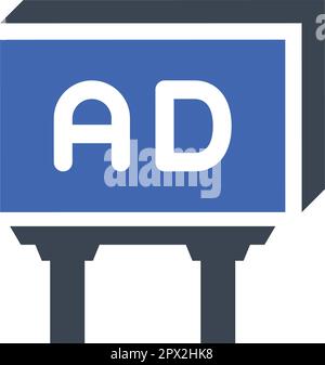 Advertisement billboard icon Stock Vector