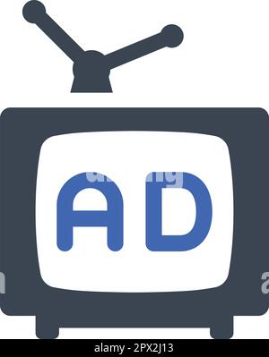 Television ads icon Stock Vector