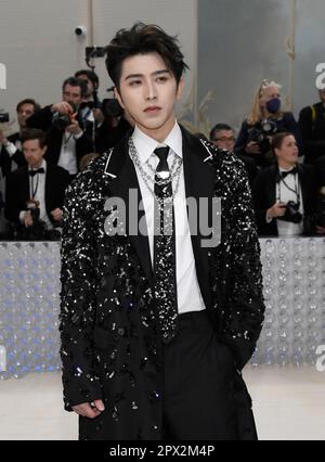 Cai Xukun attends The Metropolitan Museum of Art's Costume Institute  benefit gala celebrating the opening of the Karl Lagerfeld: A Line of  Beauty exhibition on Monday, May 1, 2023, in New York. (