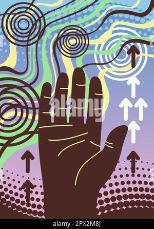 Abstract psychedelic poster Stock Vector