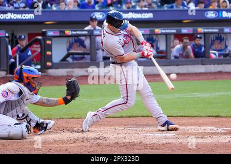 FLUSHING, NY - MAY 01: Atlanta Braves Catcher Chadwick Tromp (48