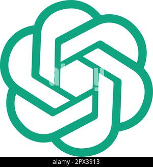 Open AI logotype, Chatgpt logo, AI chatbot, Chat GPT app. AI Artificial