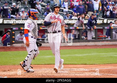 FLUSHING, NY - MAY 01: Atlanta Braves Catcher Chadwick Tromp (48