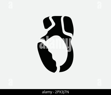 Rope Ascender Black Icon. Alpinist Climber Sports Equipment Safety Harness Sign. Mountain Climbing Device Tool Symbol Vector Illustration Clipart Stock Vector