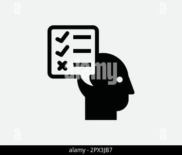 Questionnaire Interview Icon. Checklist Check List Survey Report Checkbox Checkmark Chat Bubble Sign Symbol Artwork Graphic Illustration Clipart Vect Stock Vector