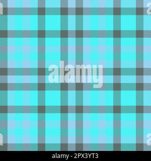 Textile vector tartan. Fabric background texture. Pattern plaid seamless check in cyan and pastel colors. Stock Vector