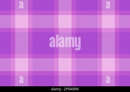 Vector seamless tartan. Check fabric plaid. Background texture textile pattern in purple and violet colors. Stock Vector