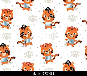 Cute Little Pirate Cat with Hook and Blindfold. Cartoon Animal Character  for Kids T-shirts, Nursery Decoration, Baby Shower, Stock Vector -  Illustration of cute, invitation: 249724112