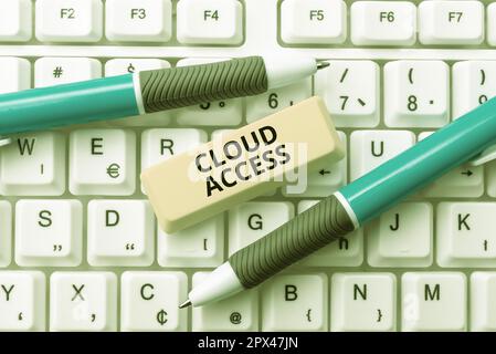Conceptual display Cloud Access, Word for Software tool between the organization and the provider Stock Photo