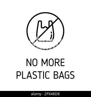 no plastic outline vector icon Stock Vector