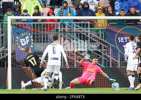 Venice, Italy. 01st May, 2023. Walter Samuel and Ivan Cordoba during Venezia  FC vs Modena FC, Italian soccer Serie B match in Venice, Italy, May 01 2023  Credit: Independent Photo Agency/Alamy Live