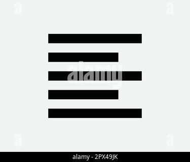 Align Left Icon. Word Document Text Edit Paragraph Page Alignment Grid Line Navigation Menu Interface Sign Symbol Vector Graphic Illustration Clipart Stock Vector