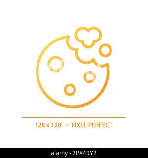 Cookies pixel perfect gradient linear vector icon Stock Vector