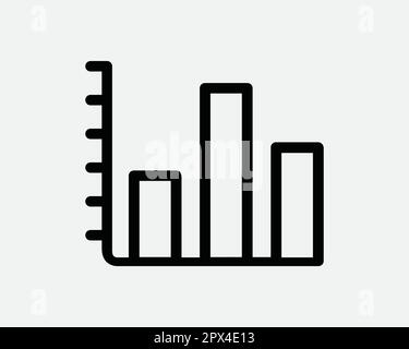 Barchart Line Icon. Financial Performance Graph Linear Symbol. Business Data Market Economy Finance Profit Sign. Vector Graphic Illustration Clipart Stock Vector