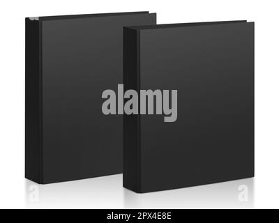 Black office paper folder on a white background Stock Photo