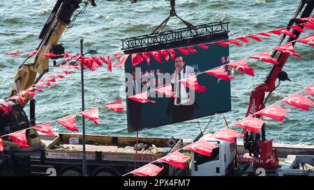 April 30, 2023, Izmir, Turkey, Turkey: The Nation Alliance held a rally in Gundogdu Square in Izmir. Presidential Candidate and CHP Chairman Kemal K?l?cdaroglu, IYI Party Chairman Meral Aksener, DEVA Party Chairman Ali Babacan, Felicity Party Chairman Temel Karamollaoglu, Future Party Chairman Ahmet Davutoglu, Democrat Party Chairman Gultekin Uysal and Ankara Metropolitan Municipality Mayor Mansur Yavas and Ekrem Imamoglu, Mayor of Istanbul Metropolitan Municipality, made a speech at the rally. Presidential and parliamentary elections will be held on 14 May in Turkey. (Credit Image: © Idil Tof Stock Photo