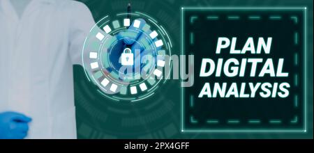 Writing displaying text Plan Digital Analysis, Business idea Analysis of qualitative and quantitative digital data Stock Photo