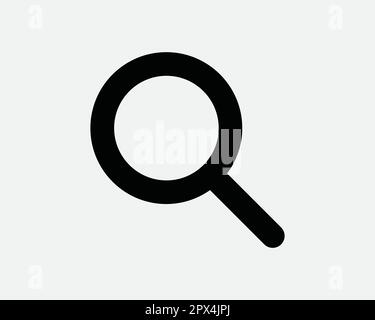 Magnifying Glass Icon. Magnifier Search Zoom Lens Research Discovery View Seek Enlarge Sign Symbol Artwork Graphic Illustration Clipart Vector Cricut Stock Vector