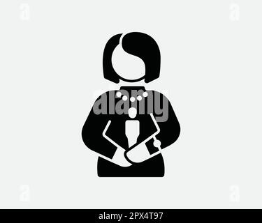 Actress Getting Win Receive Movie Show TV Film Theater Award Recognition Trophy Black and White Icon Sign Symbol Vector Artwork Clipart Illustration Stock Vector