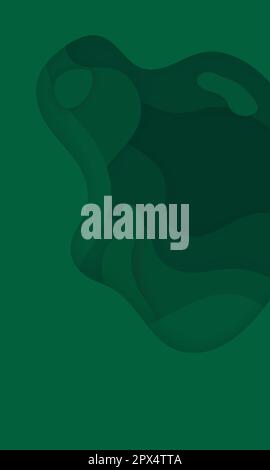 Green cutout background, vector illustration Stock Vector