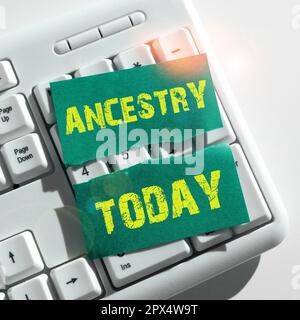 Writing displaying text Ancestry, Business concept the history or developmental process of a phenomenon object idea or style Stock Photo