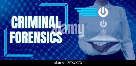 Conceptual caption Criminal Forensics, Business approach Federal Offense actions Illegal Activities punishable by Law Stock Photo