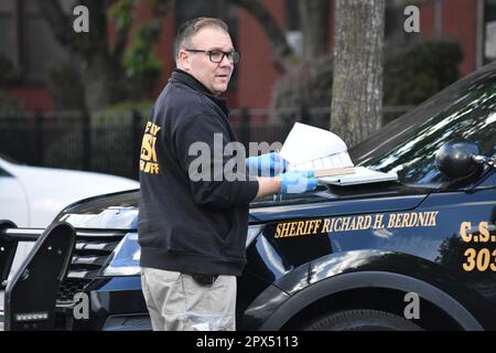 Paperwork during crime scene investigation process in csi laboratory ...