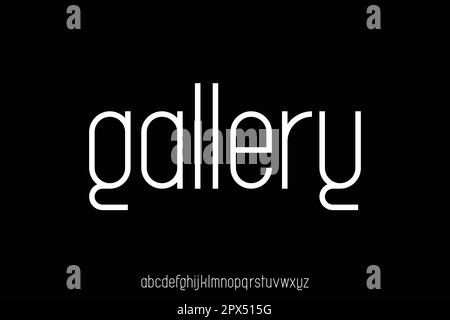 Elegant and unique minimal sans serif font vector Stock Vector