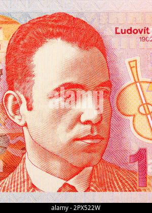 Ludovit Fulla a closeup portrait from money Stock Photo