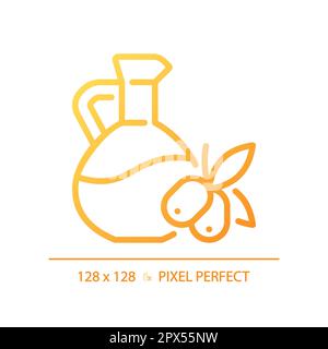 Oil pixel perfect gradient linear vector icon Stock Vector