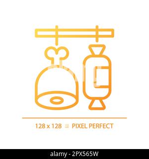Deli pixel perfect gradient linear vector icon Stock Vector